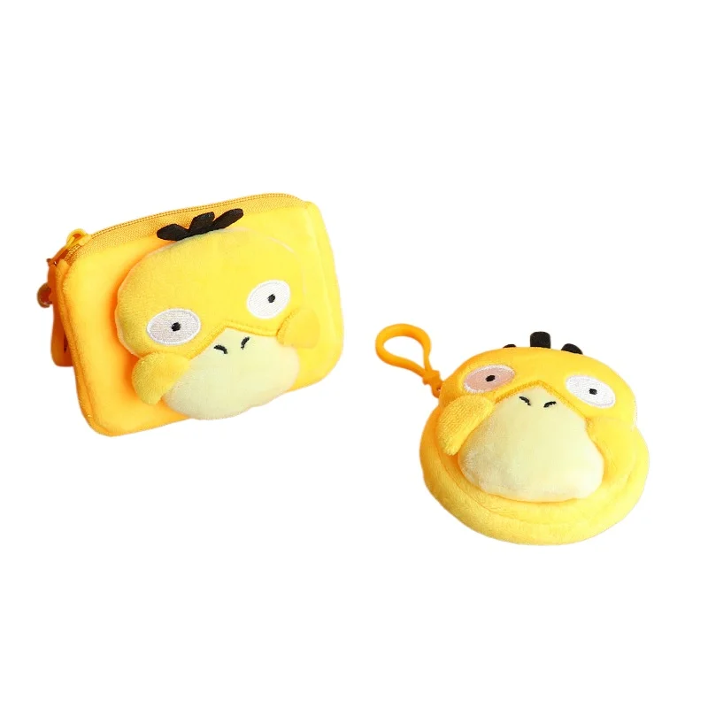 Monedero de Anime Pokemon Psyduck, bonita bolsa para auriculares con dibujos animados, riñonera portátil para niños, regalo de cumpleaños para niños a la moda