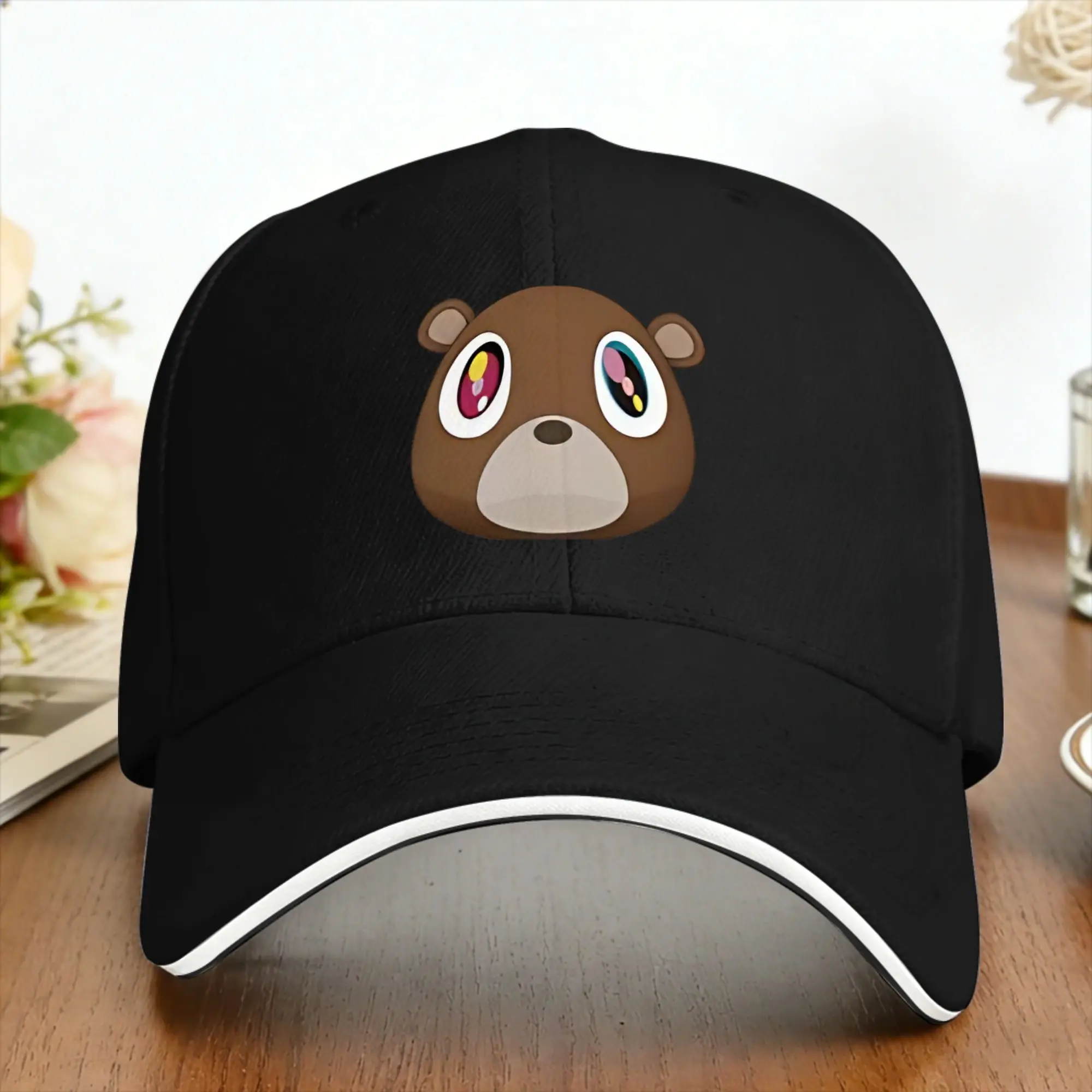 Kanye West Graduation Bear Casual Baseball Cap Summer Trucker Hat High Quality Running Hippie Snapback Cap y2k Baseball Caps