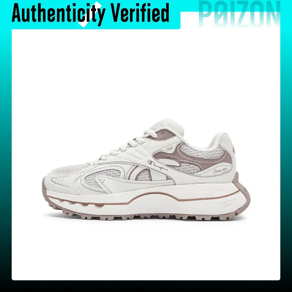 Champion Slip Resistant And Breathable Low top Running Shoes Women's Pumice Gray/Milk White U4CFCRW04P2