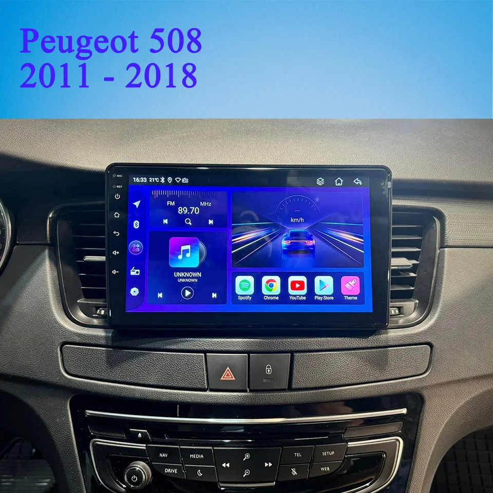 Для Peugeot 508 2011 2012 2014 2016 2018 автомобильный радиоприемник FM AM видео аудио A/V головное устройство GPS Navi магнитофон Carplay DVD кассета