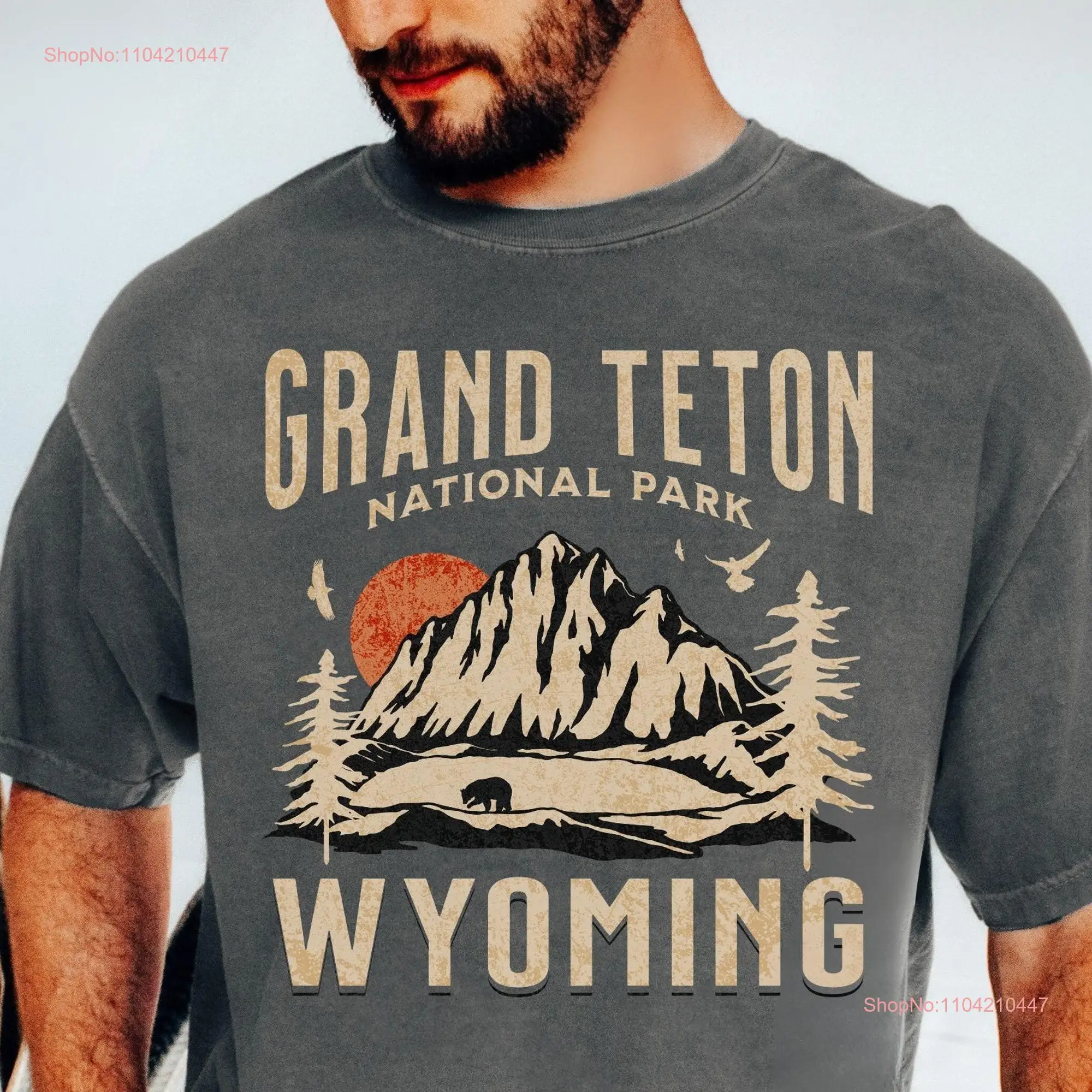 Grand Teton National Park T Shirt Wyoming Nature Lover Souvenir Mountain Camping Hiking Adventure Outdoors Ranger Forestcore