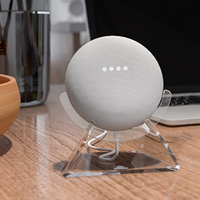 White/Transparent Desktop Stand For Nest Mini Speaker Acrylic Stand Holder Anti-Slip Bottom Storage Bracket Speakers Accessories