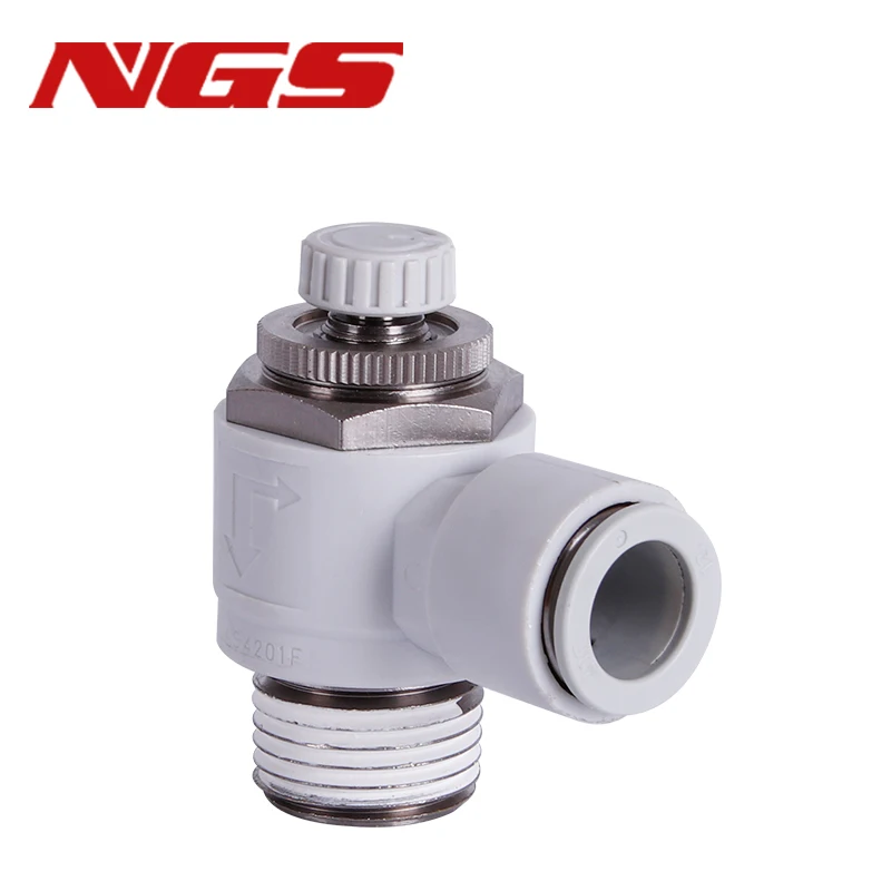 AS1201F/AS2201F/AS3201F/AS4201F-M5/01/02/03/04-04S/06S/08S/10S/12S Limit Out Type Adjust Speed Controller Valve Pneumatic Joint