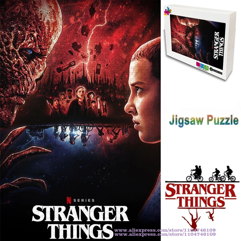 

Stranger Things Puzzle Jigsaw 108/200/300/500/1000/1500Pcs Intelligence Puzzles Creative and Imaginative Gift Home Decoration