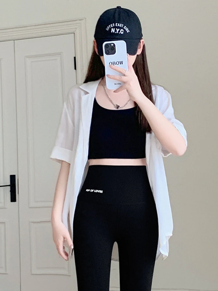 Lightweight Nylon Yoga Pants Women's Bicycle Riding Pants Style Fitness Trousers Bamboo Fiber Stretch Bottoms
