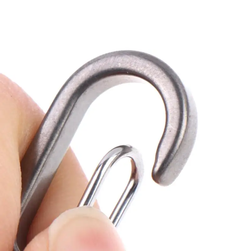 Titanlegierungsschnalle Outdoor EDC Werkzeug Titan-Schlüsselanhänger mit Gebürsteter Oberfläche Schnellverschluss-Karabiner – Detail 10