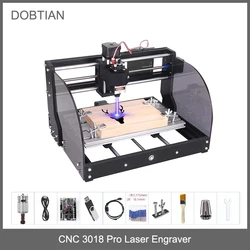 Grawer laserowy CNC 3018 Pro Max DIY maszyna grawerująca GRBL 3-osiowe frezowanie PCB laserowa frezarka do drewna ulepszona 3018Pro Mini grawer