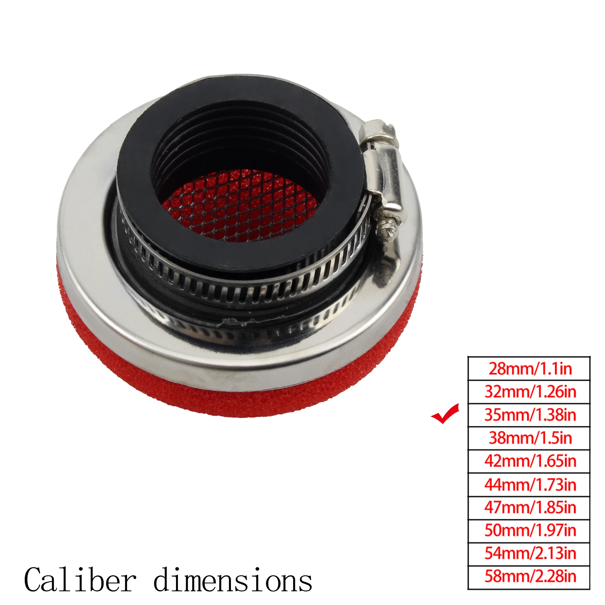 دراجة نارية 28 32 35 38 42 45 50 54 58 مللي متر مستقيم رغوة الهواء إسفنجة مرشحة نظافة موتو سكوتر موتوكروس الترابية دراجة اكسسوارات #4