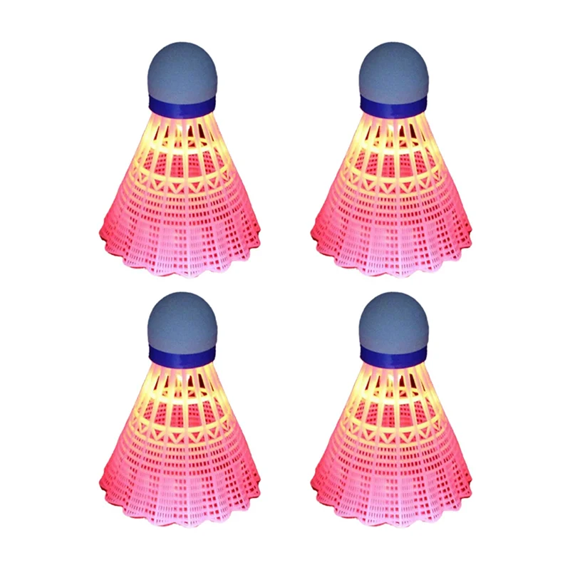 Badminton Shuttlecock - -[Cilae-17R] 4 قطع كرات بادمنتون مضيئة