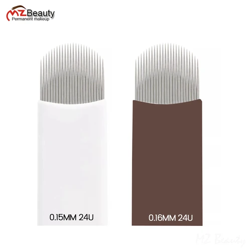 Agujas de Microblading Grand Master Blade U24 Nano, agujas de tatuaje 24U, hoja en forma de U, nanoagujas ultrafinas, suministro de 0,15 MM y 0,16 MM
