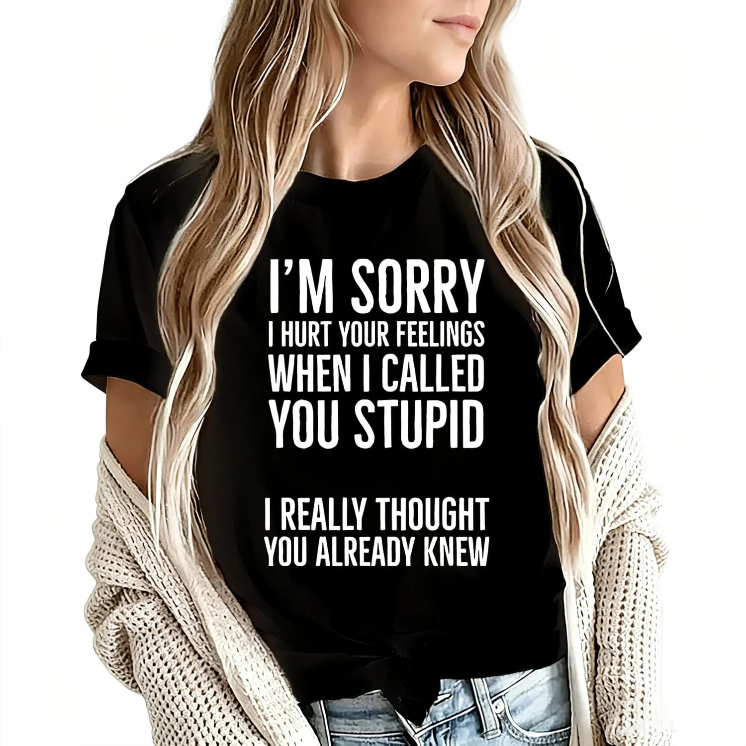 Our Feelings When I Called You  Women's T-Shirt 100% Cotton Funny Graphic Short Sleeve Tee Novelty Shirt Casual Crew Neck Top S-5Xl