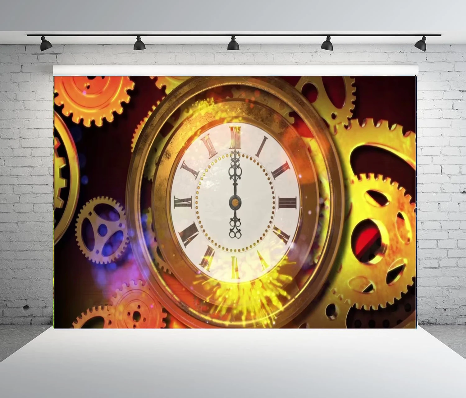 Photography Backdrop For Gear Watches Keys Chains Clock Mechanical Industrial Background Banner Birthday Party Decor Poster