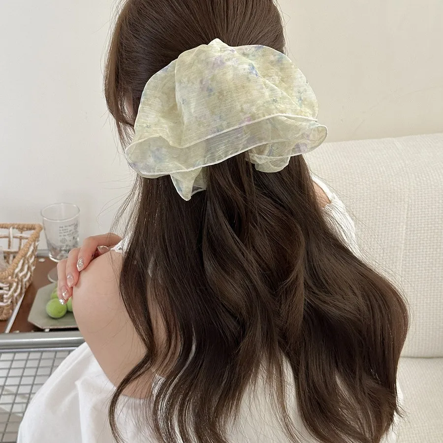 

Hair Scrunchie Retro Tie Dye Gentle Elastic Ponytail Holder Versatile Forest Style for Women Daily Use