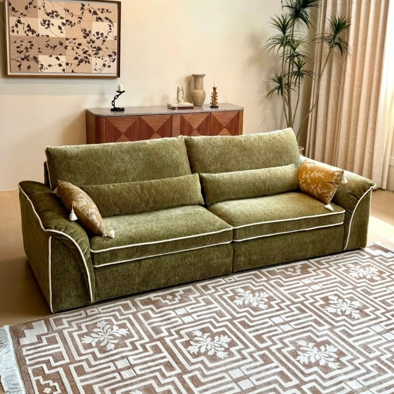 Fabric sofa Modern style sofa High backrest triple hotel apartment Living room