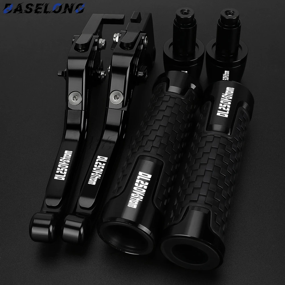 

For Suzuki DL250 DL 250 VSTROM 250 2017 2018 2019 2020-2025 Motorcycle Adjustable Clutch Brake Levers Handle Bar End Grips Caps