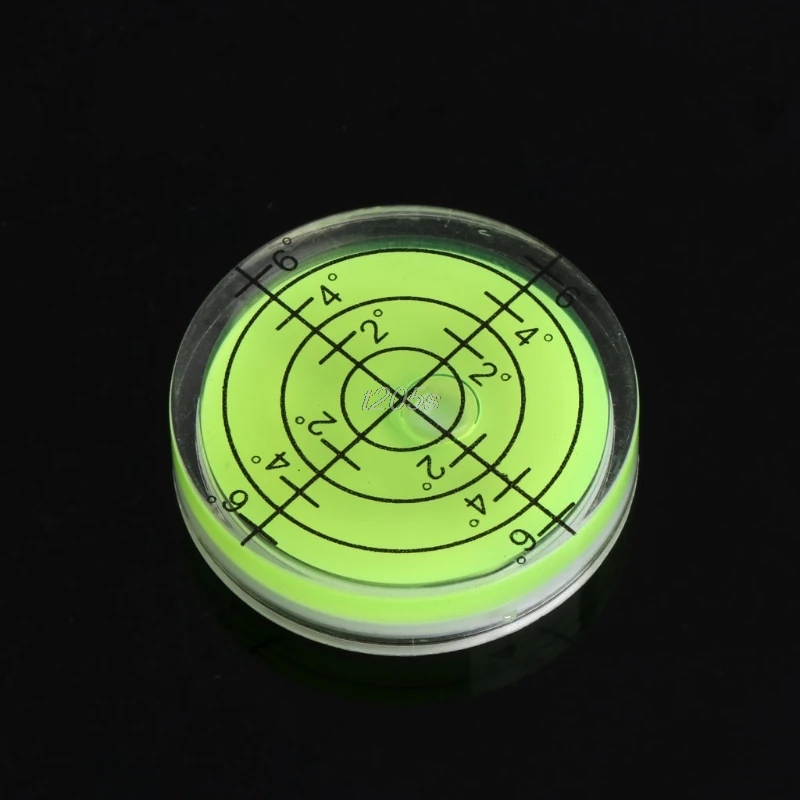 

1Pc Bulls-eye Bubble Degree Marked Surface Spirit Level For Camera Circular 32x7mm T25 Drop ship