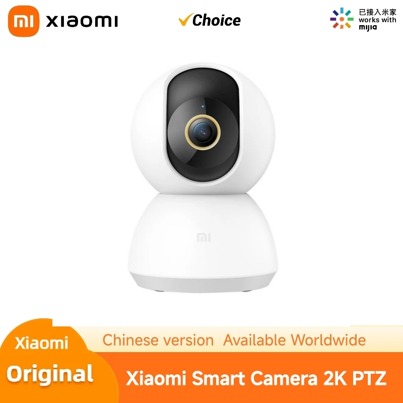 Xiaomi 360° Smart Home Security Camera Mi PTZ 2K Webcam 1296P 3 Megapixel AI Human Detection Night Vision Webcam Chinese Version