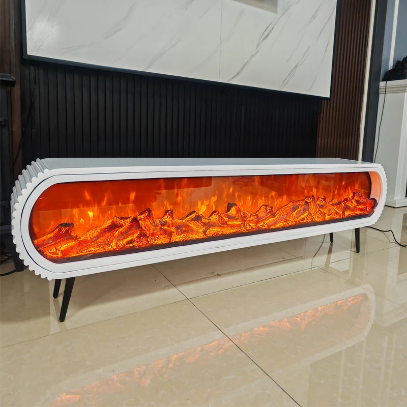 خزانة تلفزيون بيضاوية كلاسيكية حديثة لتزيين مدفأة سوداء فريدة من نوعها خزانة تلفزيون فاخرة إسكندنافية Mueble Para أثاث تلفزيون منزلي #5