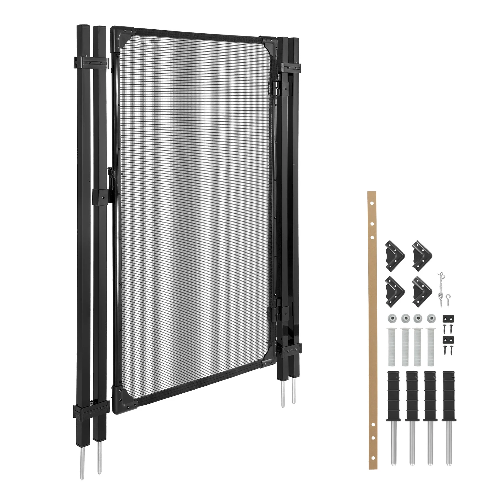 VEVOR Pool Fence Gate 4 x 2.5ft Inground Swimming Pool Fences Gate Outdoor Security Fencing Door Kit with Metal Latch Stopper