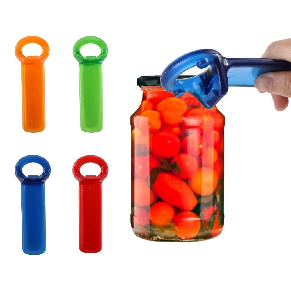 Abrelatas de plástico en forma de Trump para niños y ancianos, Sacacorchos de mango largo, fácil de usar, multicolor