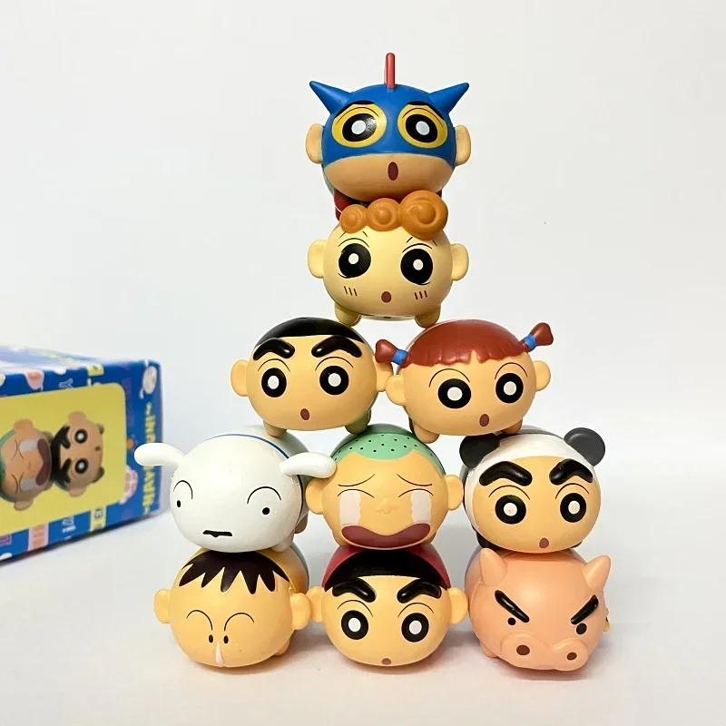 

Genuine In Stock Crayon Shin-Chan Folding Toy Doll Figurine Pvc Tabletop Decoration Dynamic Superman Xiaobai Model Toy Gift