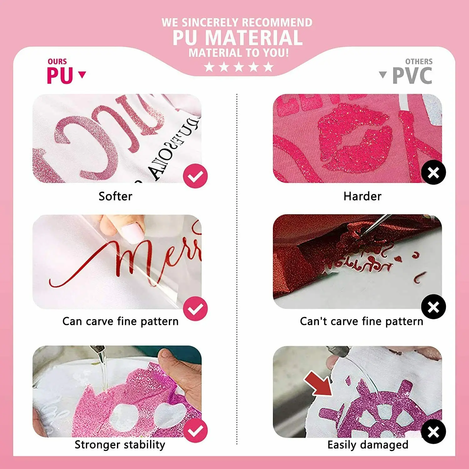 J1UL1N 10 Roll Vinyl Heat Transfer Iron On DIY Garment Film Silhouette Paper Art