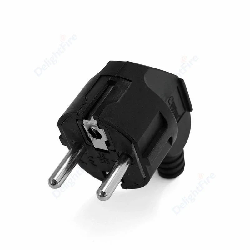 EU Plug Replacement Rewireable Schuko Adapter Electeical Socket AC Power Extension Cable Connector European Converter Adaptor