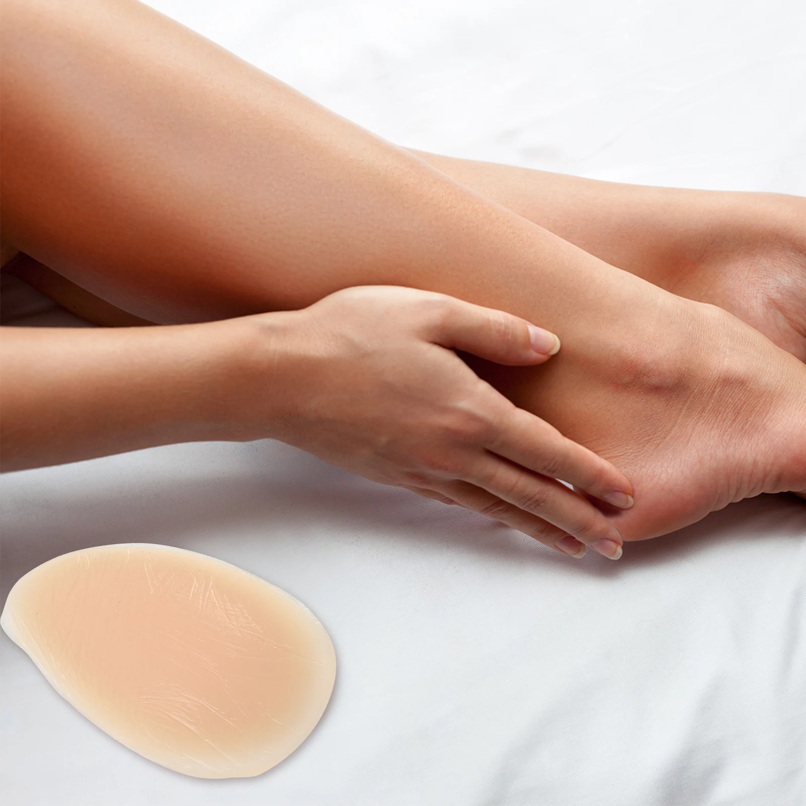 

2 Pairs Leg Correction Pad Calf Enhancer Silicone Self Adhesive Pads for Women S Size Skin Tone Leg Shape Correction Gel Cushion