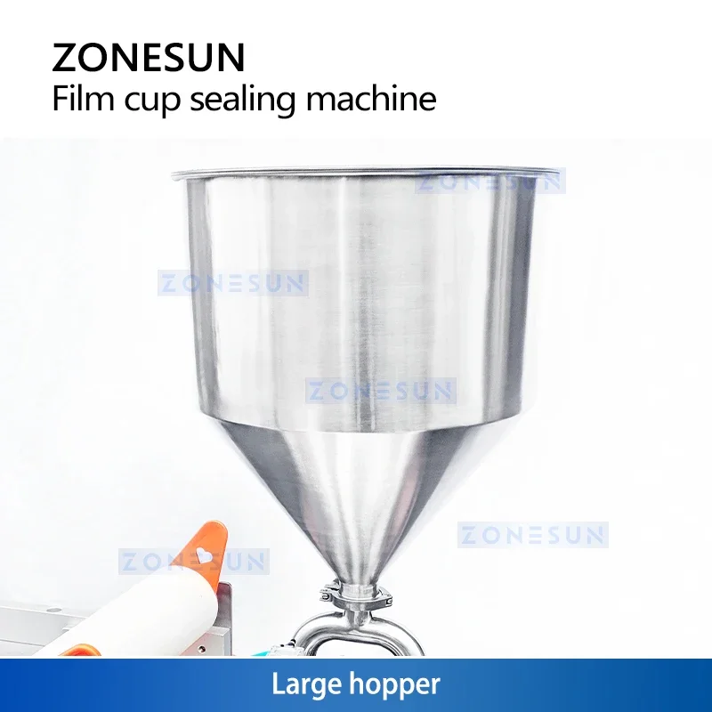 Zonesun Automatische Becherfüll- und Verschließmaschine, rotierende Becherfüllmaschine, Joghurtbecher-Versiegelungsmaschine ZS-AFS1800
