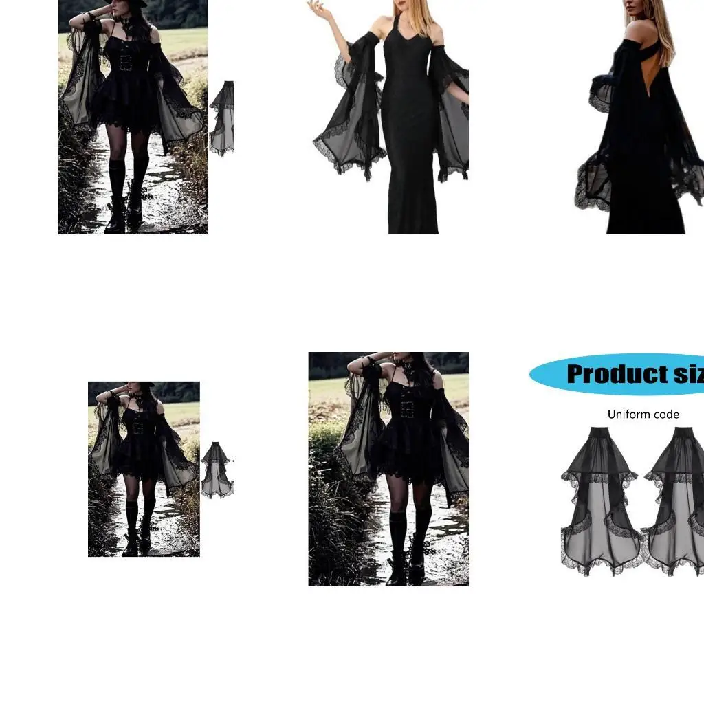 

39bb Женские викторианские перчатки с длинными шифоновыми рукавами для свадебных вечеринок энроянс аксессуары для костюмов