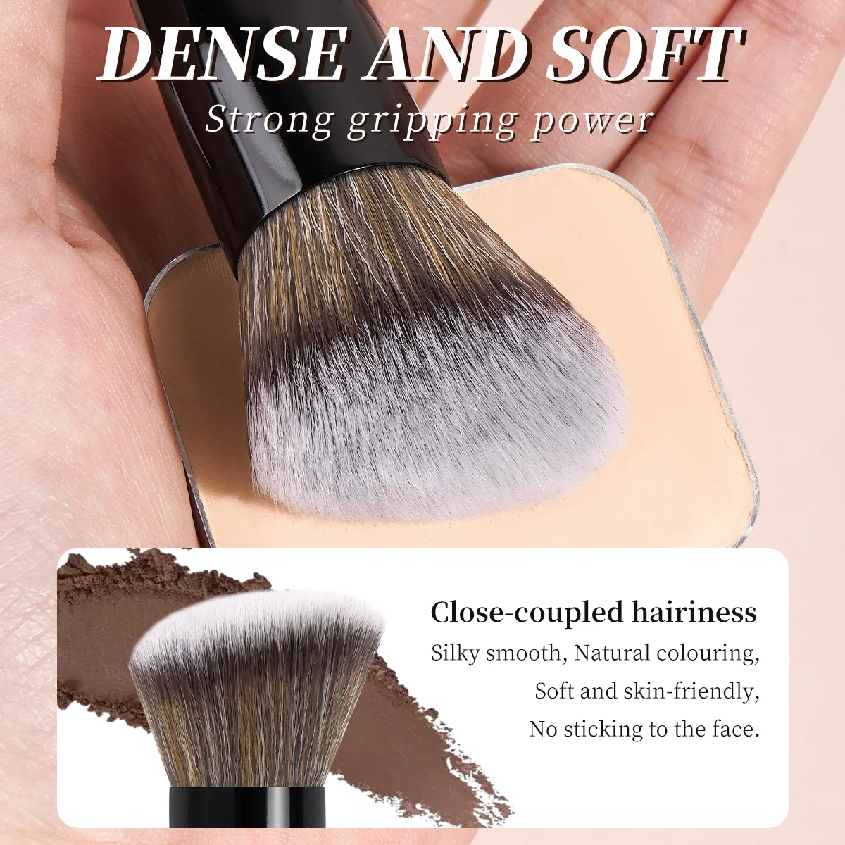 MAANGE Juego de brochas de maquillaje, 5 uds., brochas para detalles de corrector y base, brochas de maquillaje suaves para crema líquida en polvo, mezcla impecable