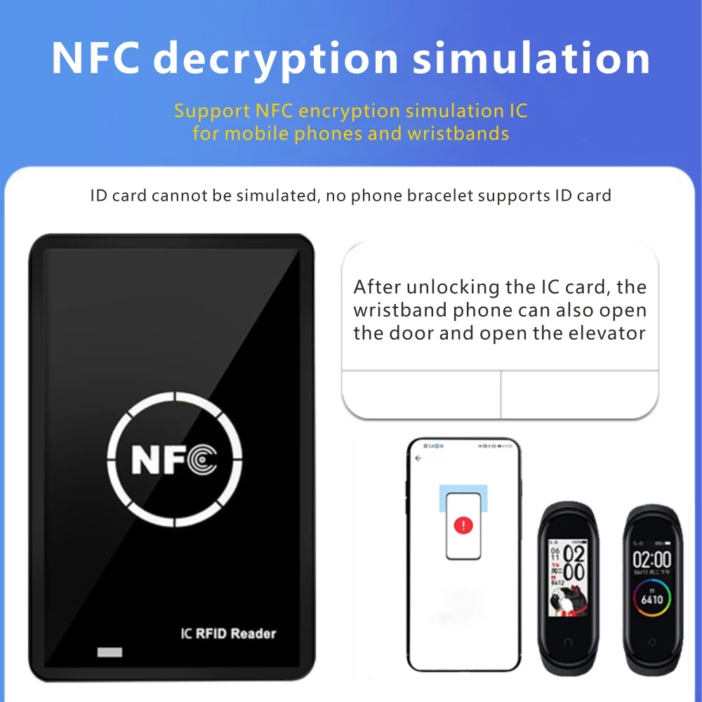New update Dual Frequency Smart Reader IC ID Key Copier 13.56Mhz Encrypted Duplicator 125Khz T5577 Writer RFID Token Programmer