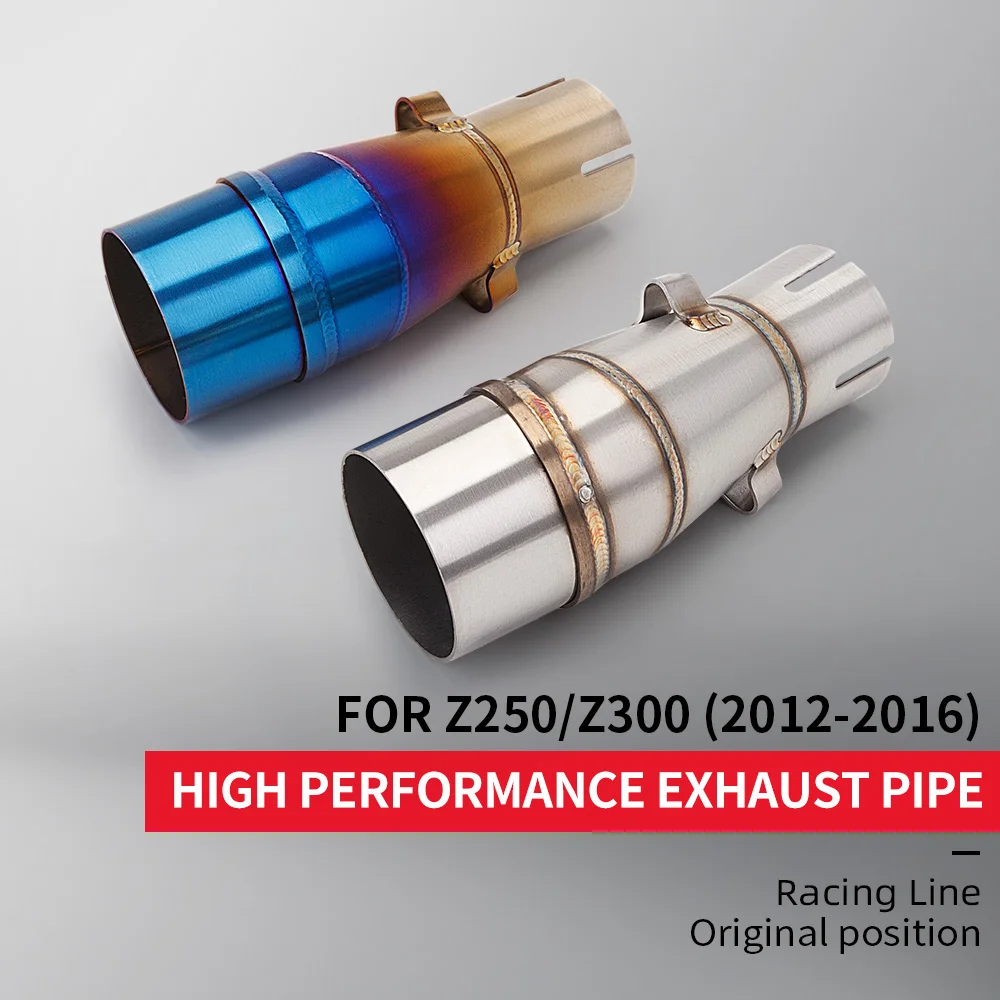 

For Z250 Z300 2012-2016 Motorcycle Exhaust Link Pipe Connect 51mm Muffler Escape Moto Adapter