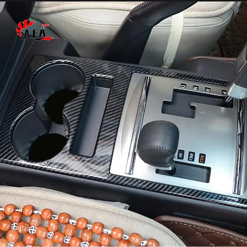 

AEA0-For Mitsubishi PAJERO 2007-2019 Car Central Control Gear Shift Panel Cover Water Cup Trim Frame Fit Inner Accessories