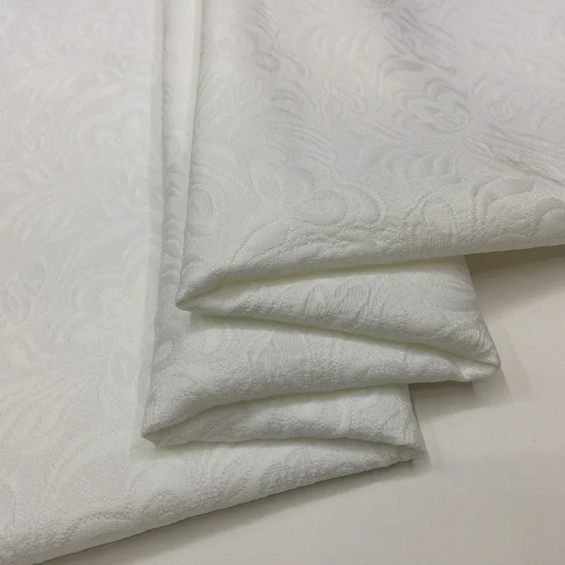 البوليستر الجاكار النسيج الخريف الشتاء الصلبة فراشة الحبوب الداكنة الأطفال فستان البدلة معطف تصميم الأزياء خياطة القماش بالجملة