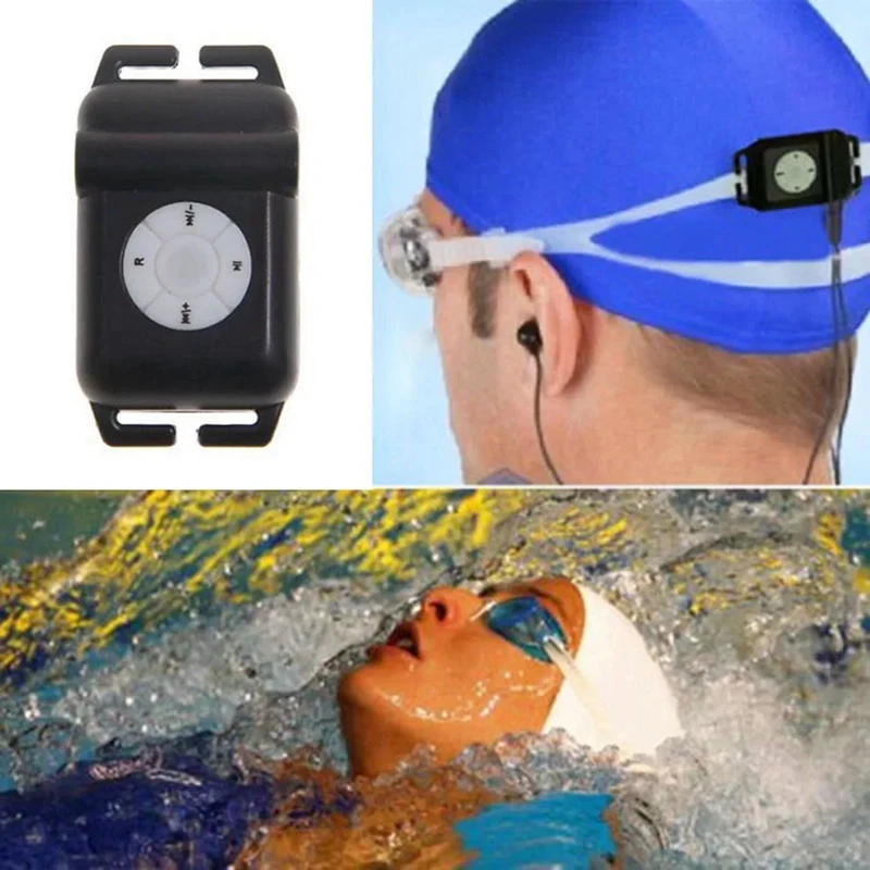 휴대용 MP3 플레이어, IPX8 방수, MP3 음악 플레이어, FM 라디오, 이어폰 포함, 수영 러닝 다이빙 워크맨용, 8G