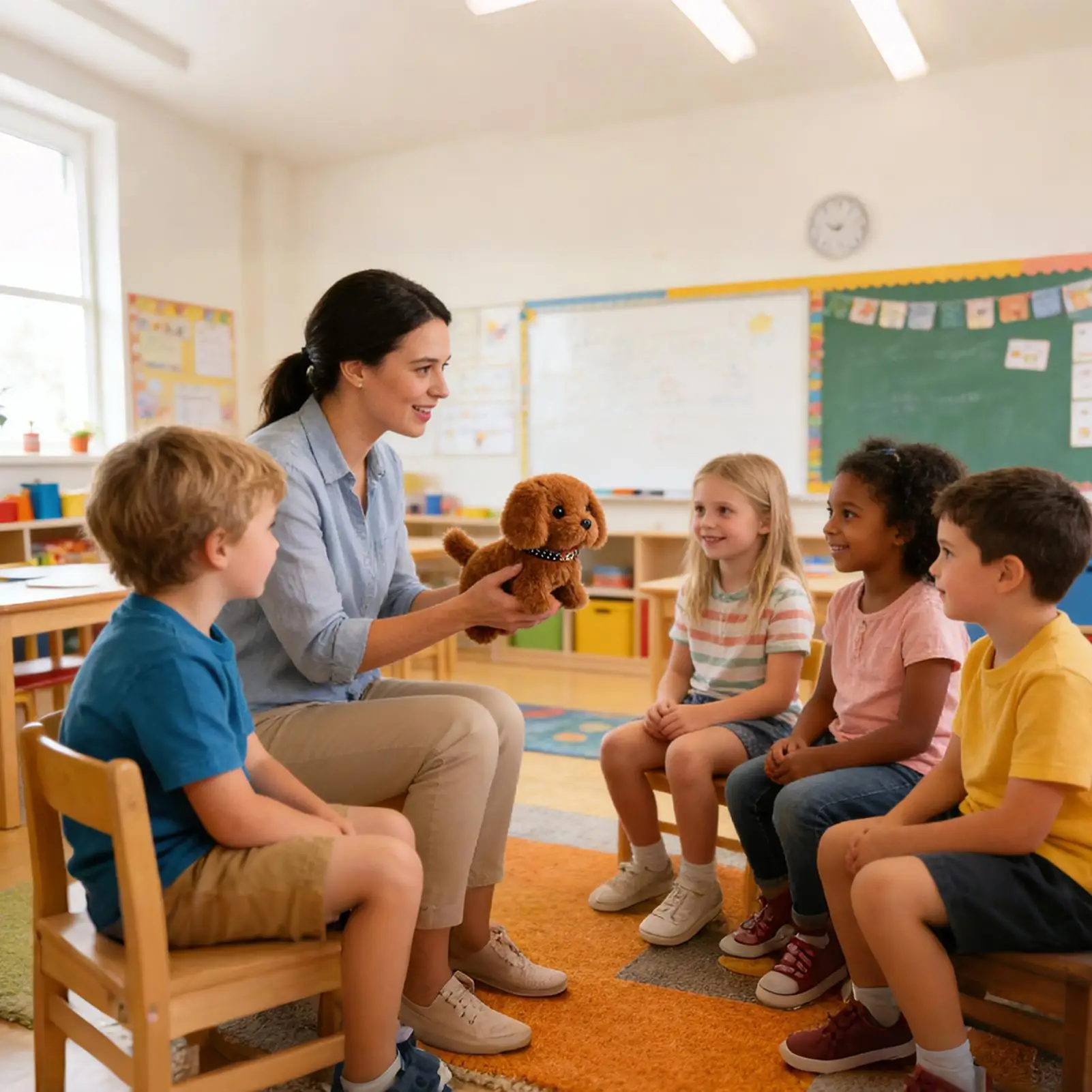 

Robot Puppy Electronic Pet Plush Interactive Toy Figures Simulation Plush Puppy Toy for Boys Girls Kids Home Travel Nursery