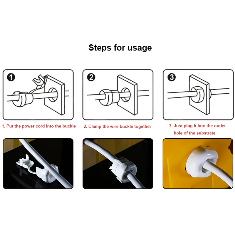 Hebilla de cable de alimentación de nailon, protección de manga de alambre, Clip de cable de chasis, hebilla fija de cable de tarjeta de plástico,