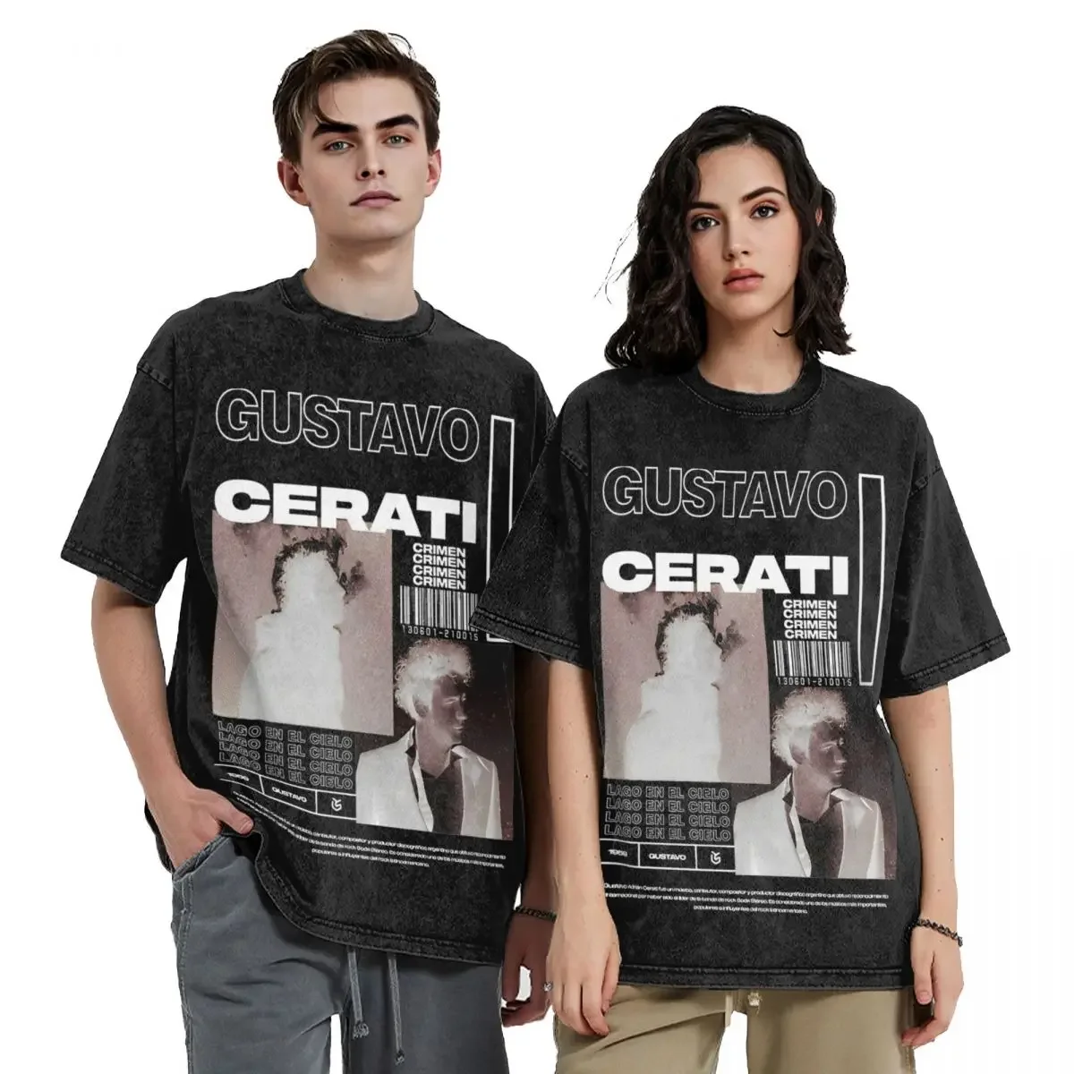 Gustavo Cerati Music Singer Apparel Washed T Shirt for Men Women Streetwear Hip Hop T-Shirts Printed Tee Shirt Short Sleeve