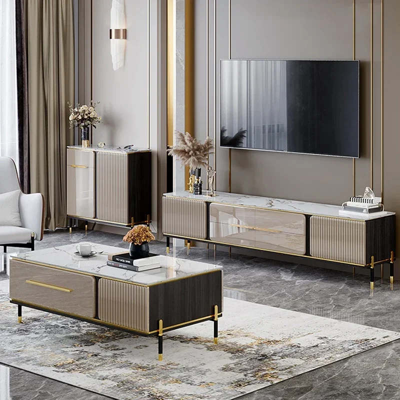 Modern Living Room Furniture Storage Tv Stand Table Entertainment Center Design Cabinet Nordic Mueble Para Tv Luxury Corner JGY image 4