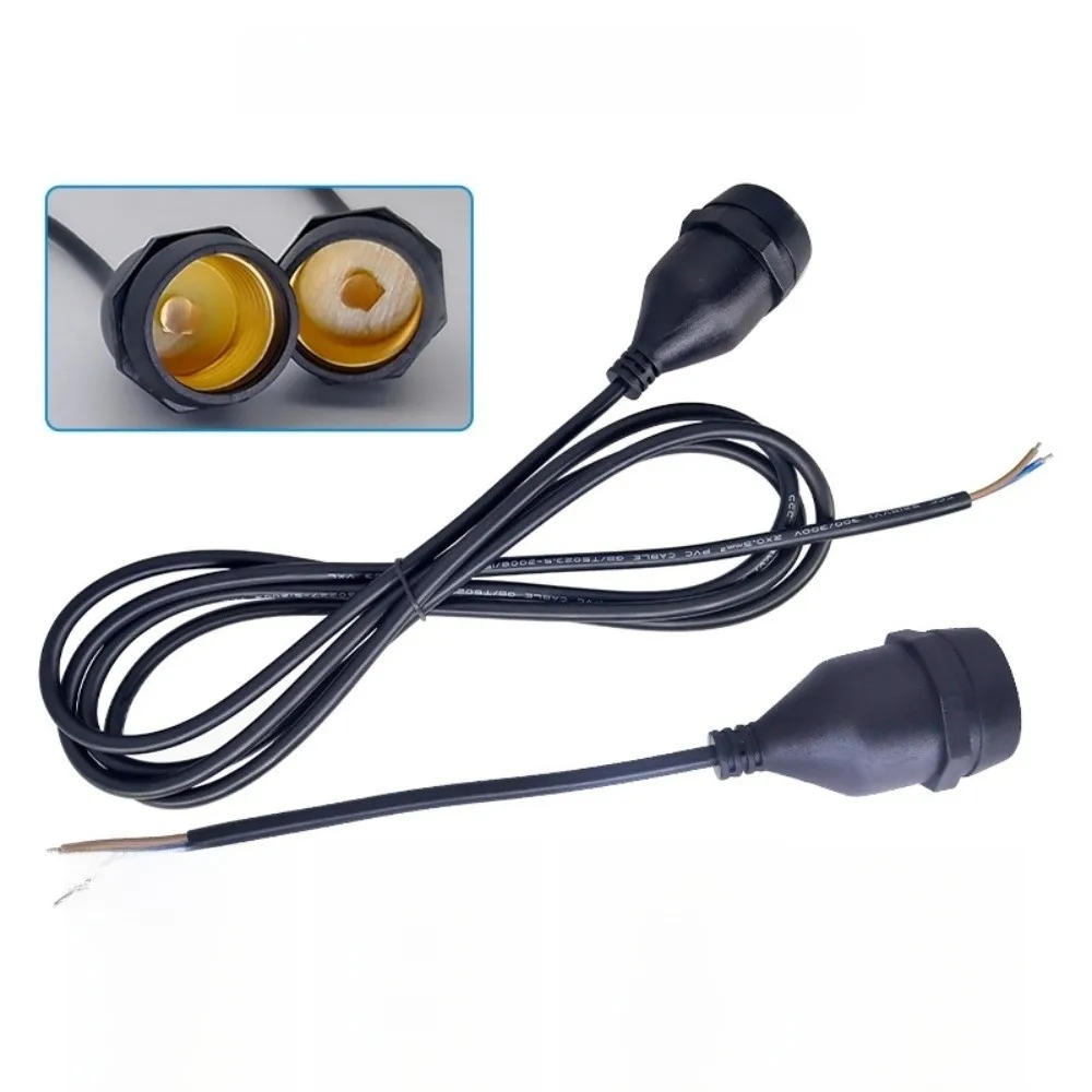 Universal E27 Lamp Holder Copper Screw Thread Waterproof Lamp Base Flame Retardant PVC Wire Decorative Lamp Holder Outdoor Use
