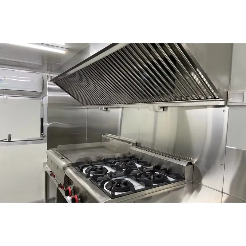 Mobile Kitchen Vending Food Truck Snack Trailer Hotdog Burger Van Coffee Cart Ice Cream Bar Multifunctional Towable Stainless view 6