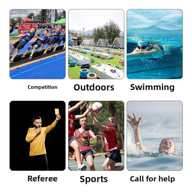 Ulepszony gwizdek wysokiej częstotliwości dla sportów: koszykówka, piłka nożna, siatkówka, meczy sędziowskie, aktywności na świeżym powietrzu, ratownictwo, pływanie