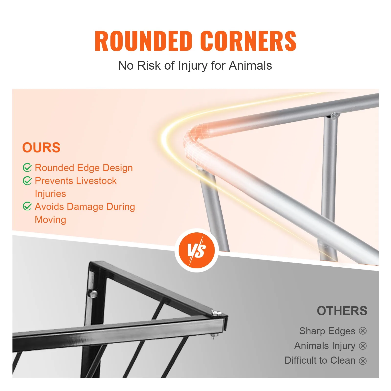 Livestock Hay Feeder 18.5 Gallons Wall Mounted Goat Hay Rack for Horses