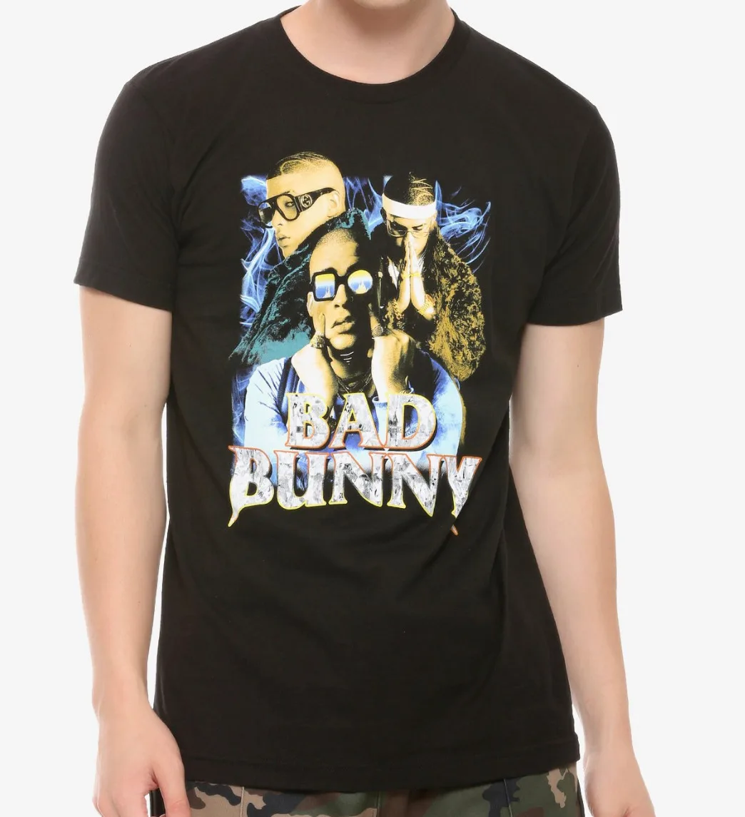 Bad Bunny Triple Photo T Shirt New 100 Authentic Official