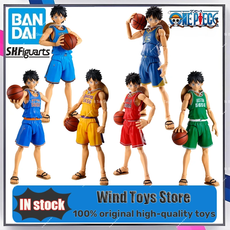 Preventa de Figuras Bandai S.H.Figuarts One Piece×NBA Monkey D Luffy con Ropa de Los Angeles Lakers, New York Knicks y CHICAGO BULLS