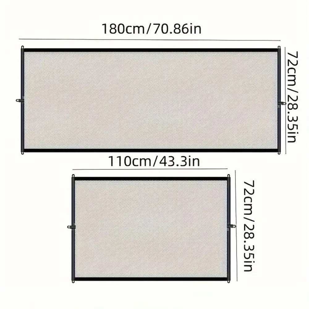 Pagar Pengaman Anjing Lipat, Jaring Penghalang Hewan Peliharaan dengan Pengait, Penutup Pengaman Hewan Peliharaan Universal untuk Tangga