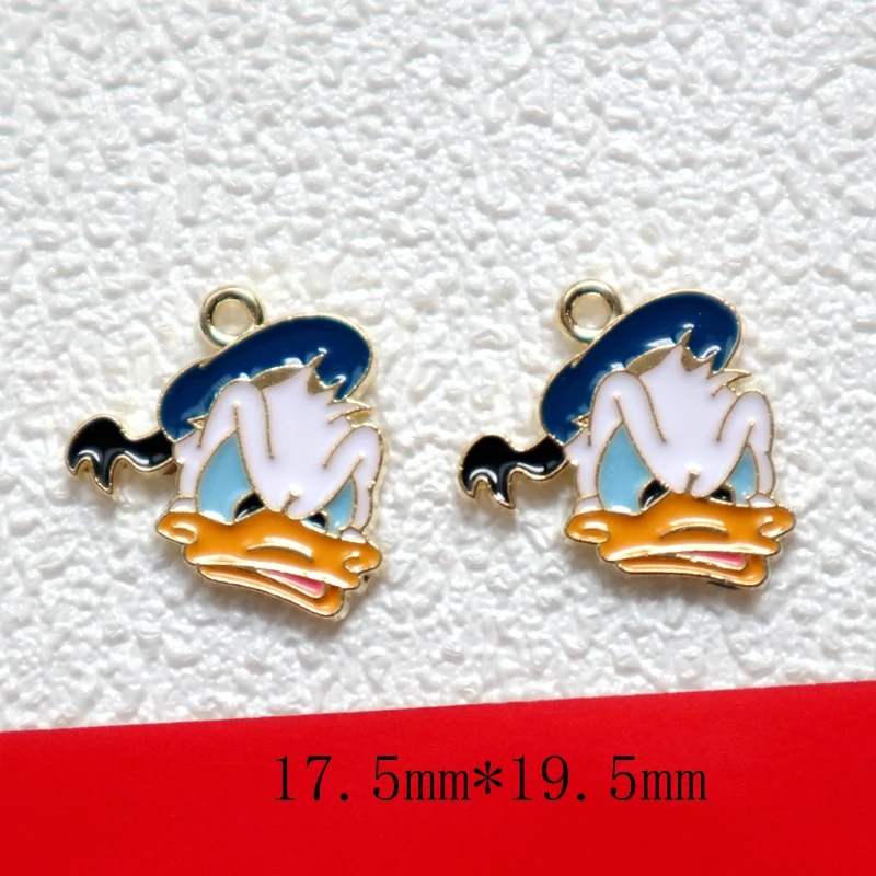 10pcs Cartoon Animal Avatar lega smalto ciondolo moda Kawaii Vivid Charms collana fai da te bracciale orecchini portachiavi accessori