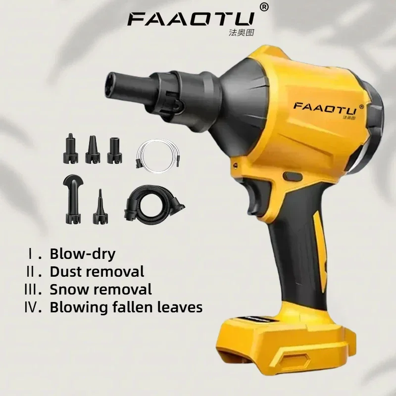 FAAOTU BrushlessCordless Air Dust Removal Gun With Nozzle Multifunction Dusting Machine  Compatible with Dewalt battery