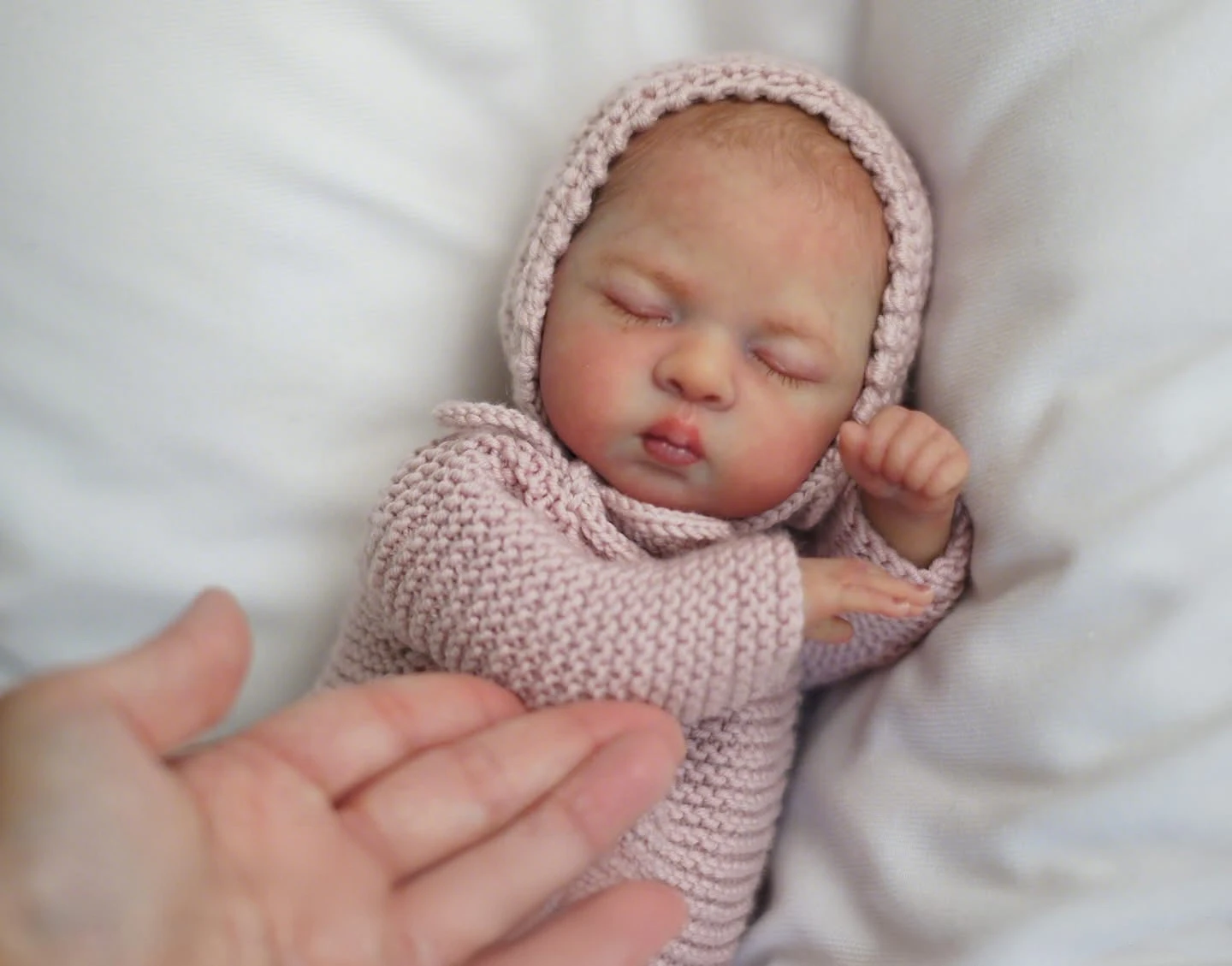 12 Zoll Luna weicher Stoffkörper, handbemaltes Haar, kuscheliges, lebensechtes Reborn-Baby, mehrere Schichten, Malerei, Sammlerstücke, Kunstpuppe